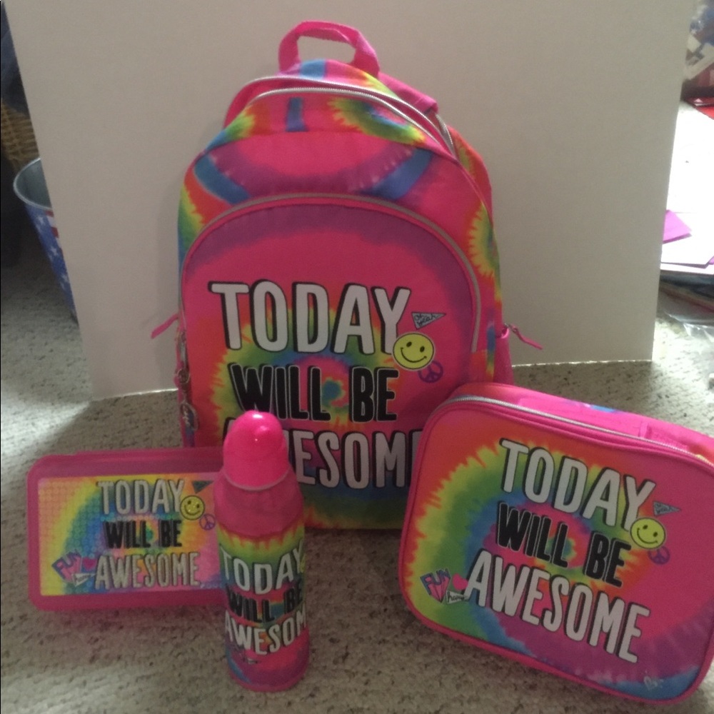 Justice backpack set